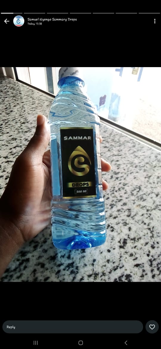 Branded bottled water sample 7